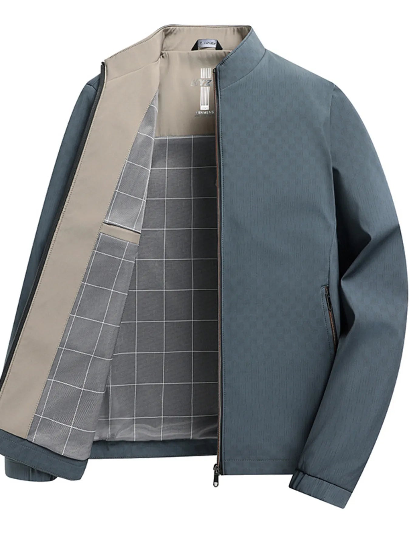 Men's Plus Size Zip Up Long Sleeve Jacket
