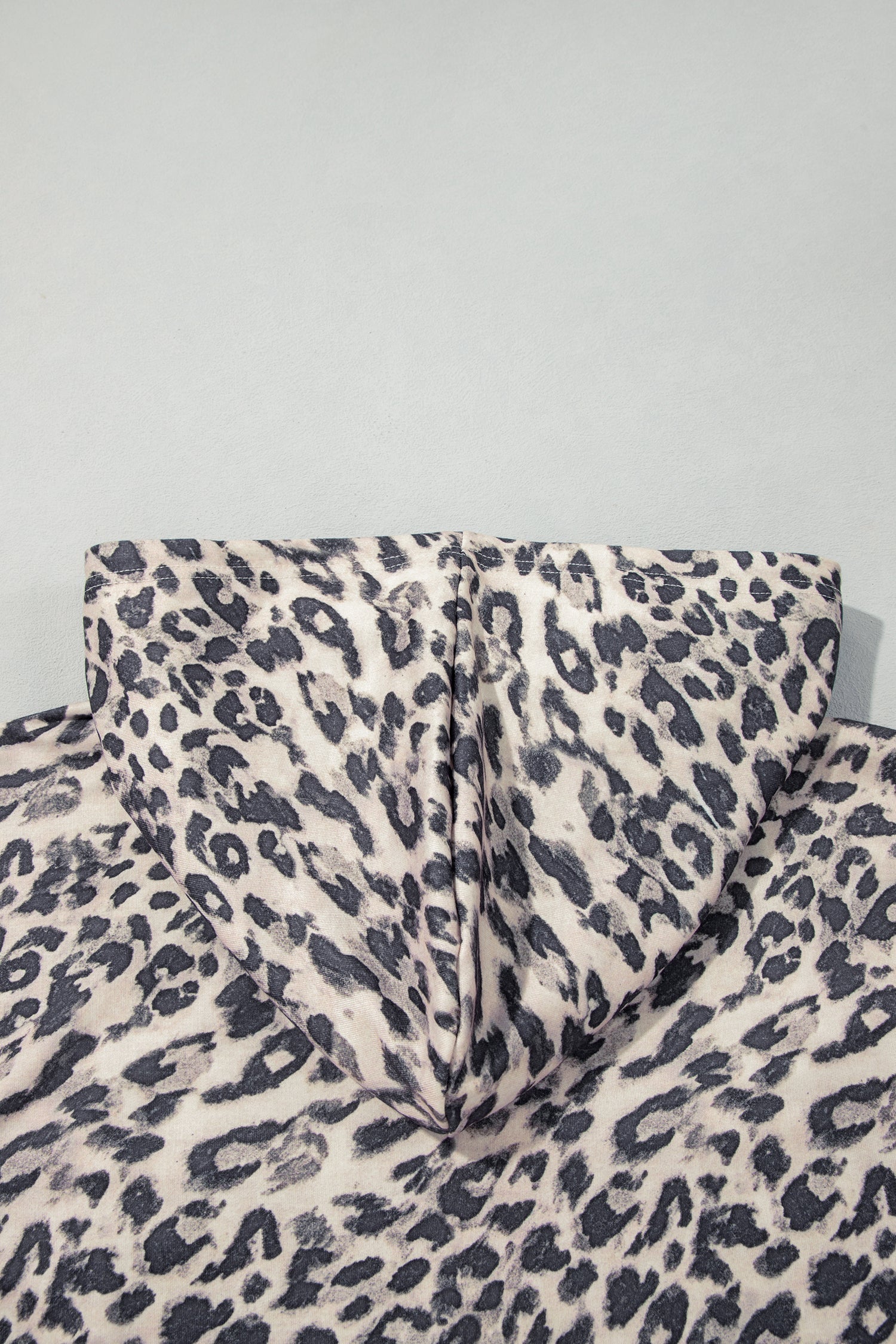 Multicolour Leopard Zip-Up Hooded Drawstring Pant Set
