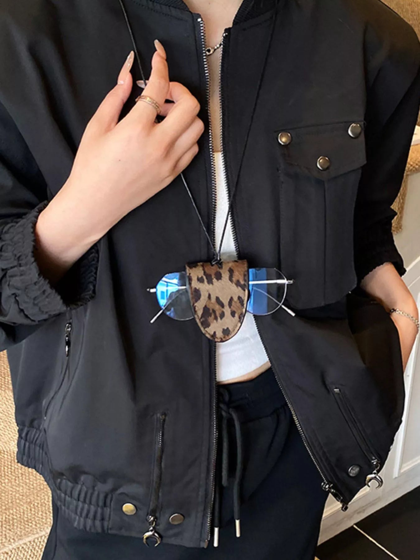 Leopard Print Large Tote Bag