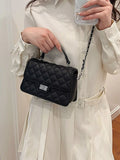 Quilted Chain Strap Crossbody Bag