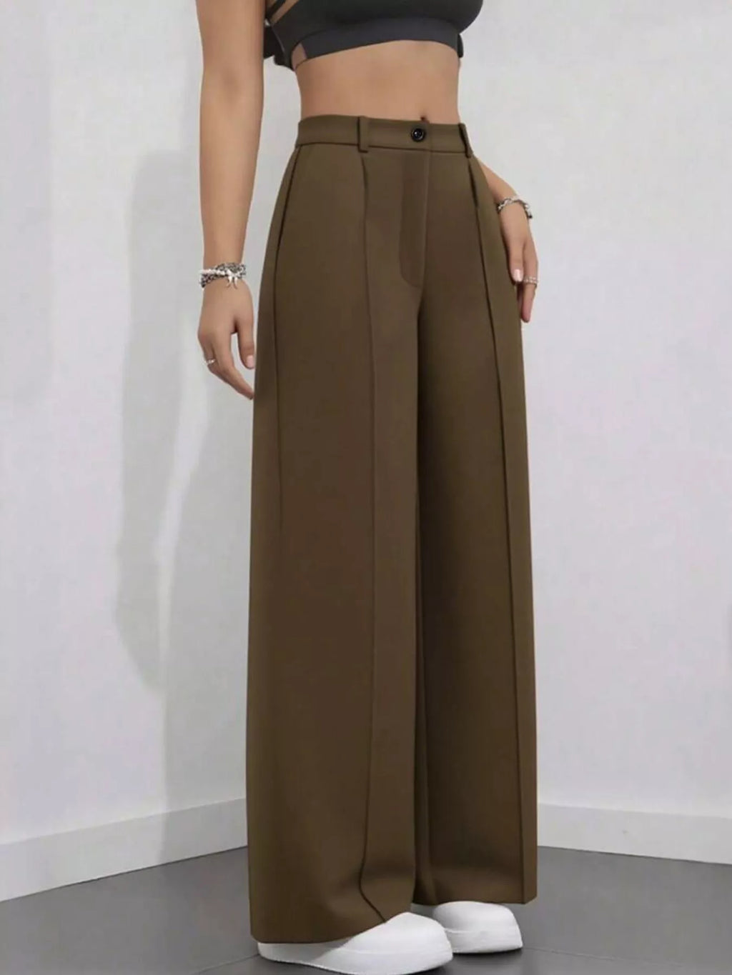 High-Waisted Wide Leg Pants