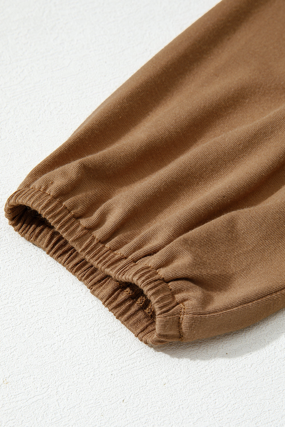 Solid Smocked Split V-Neck Buttoned Blouse