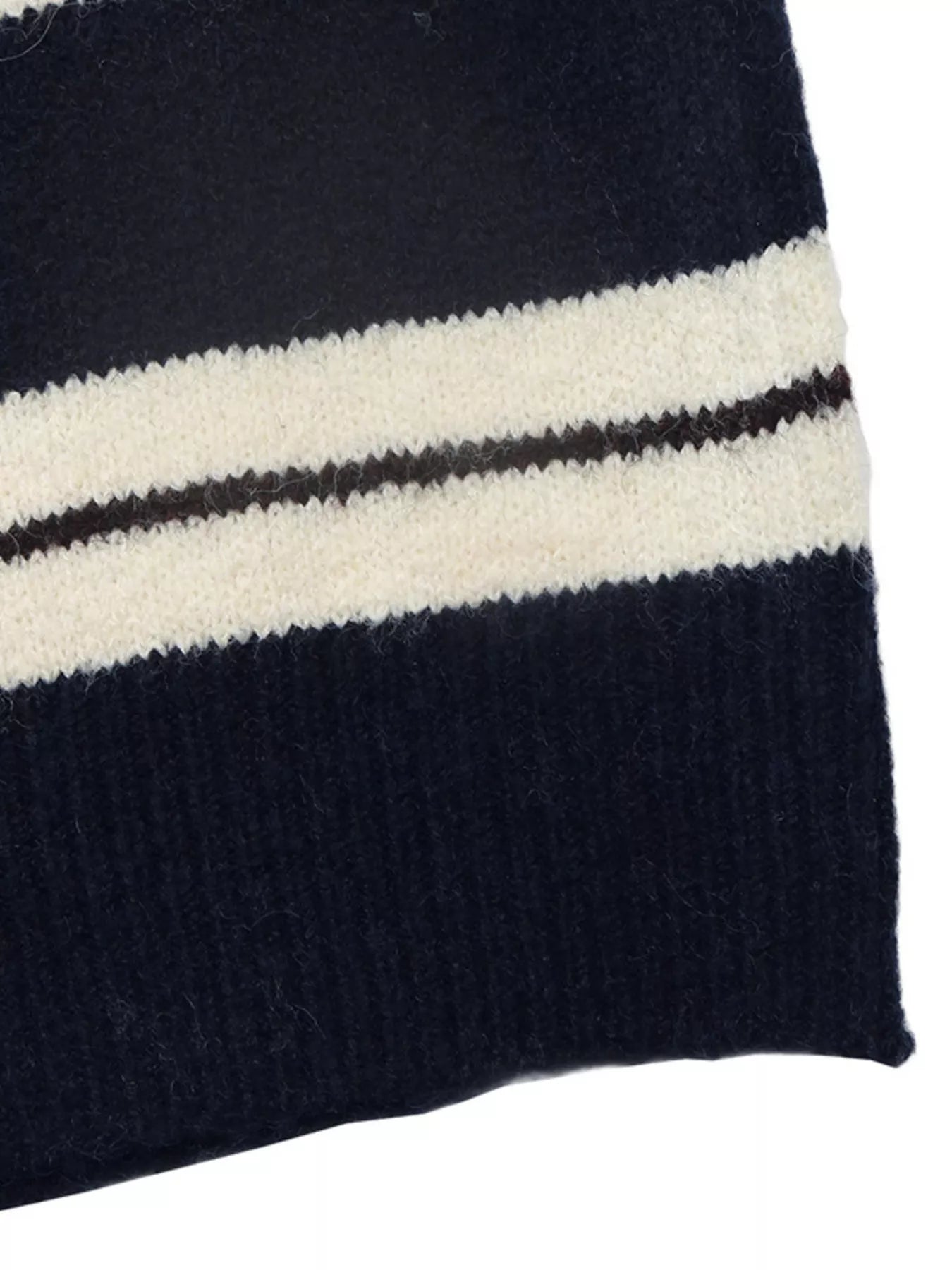 Striped Long Sleeve Button Detail Sweater