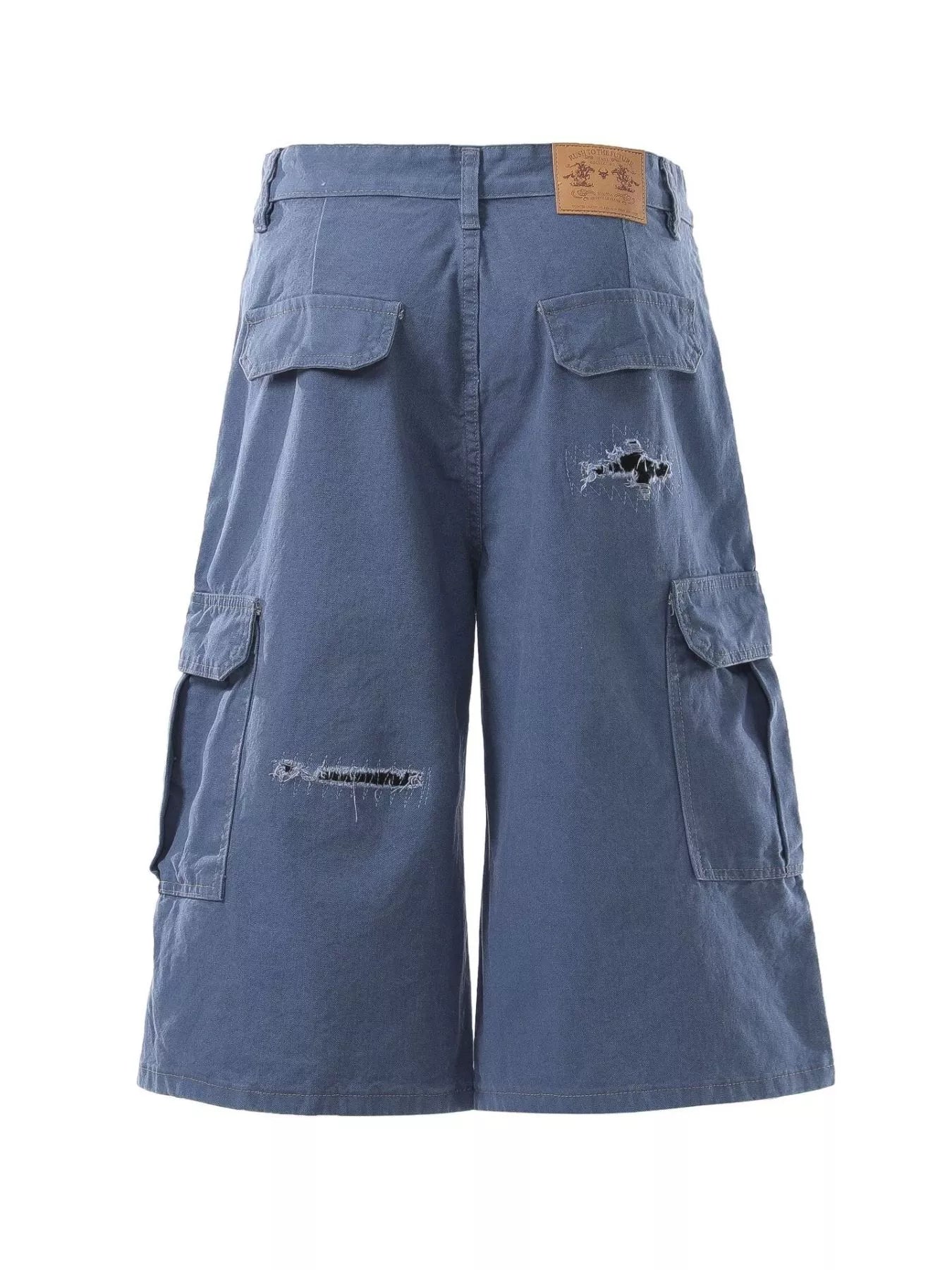 Men's Distressed Cargo Capris