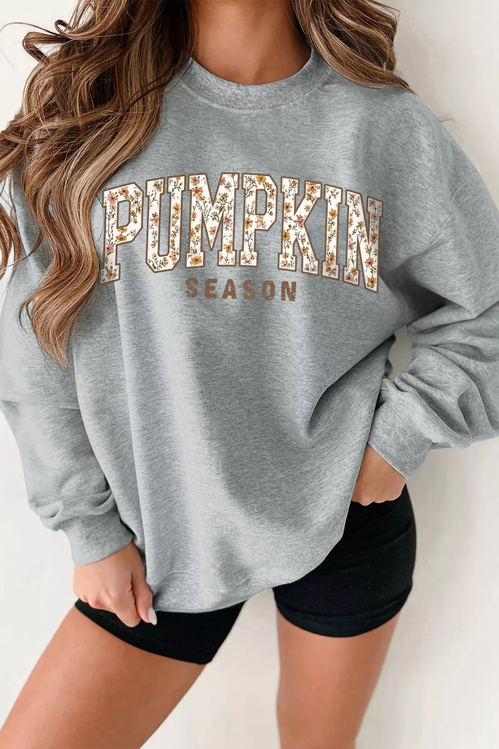 PUMPKIN SEASON Oversized Pullover Sweatshirt