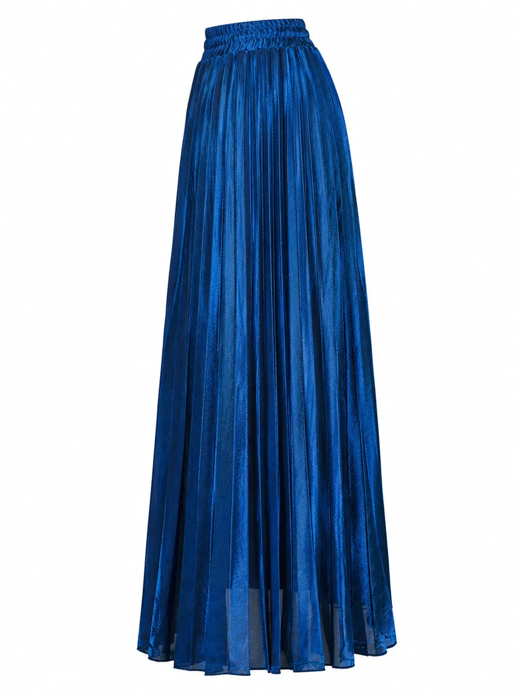 High-Waisted Pleated Maxi Skirt
