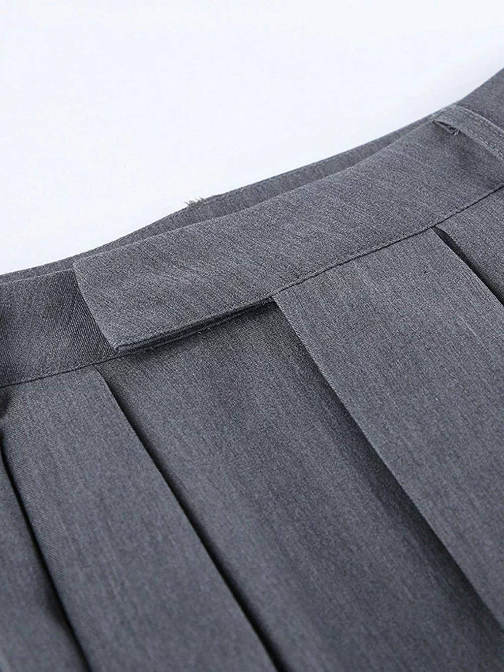 High-Waisted Wide-Leg Pleated Pants