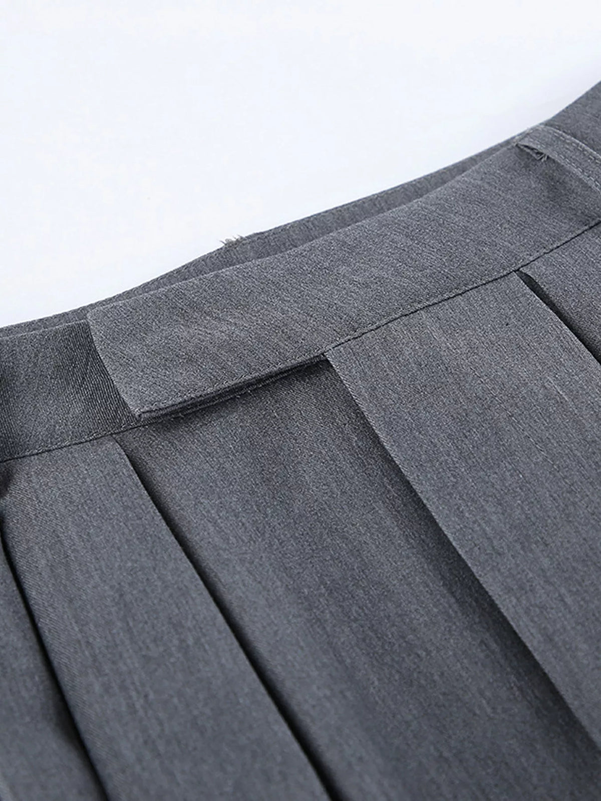 High-Waisted Wide-Leg Pleated Pants