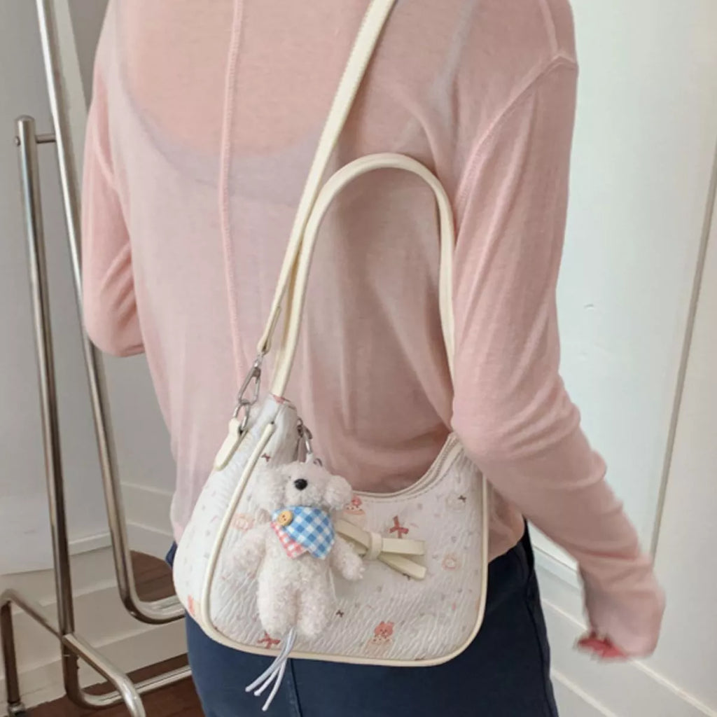 Printed PU Leather Shoulder Bag