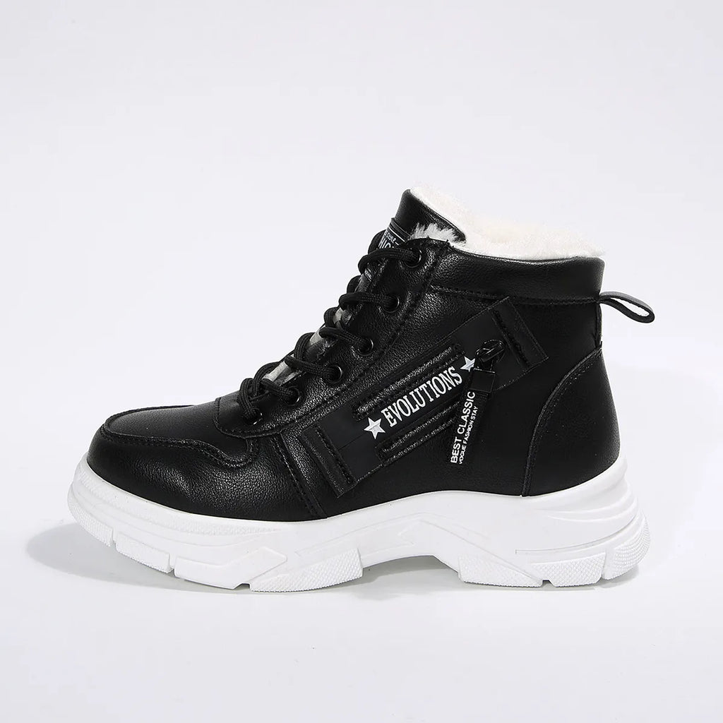 Premium Lace-Up Combat Boots with Fleece Line