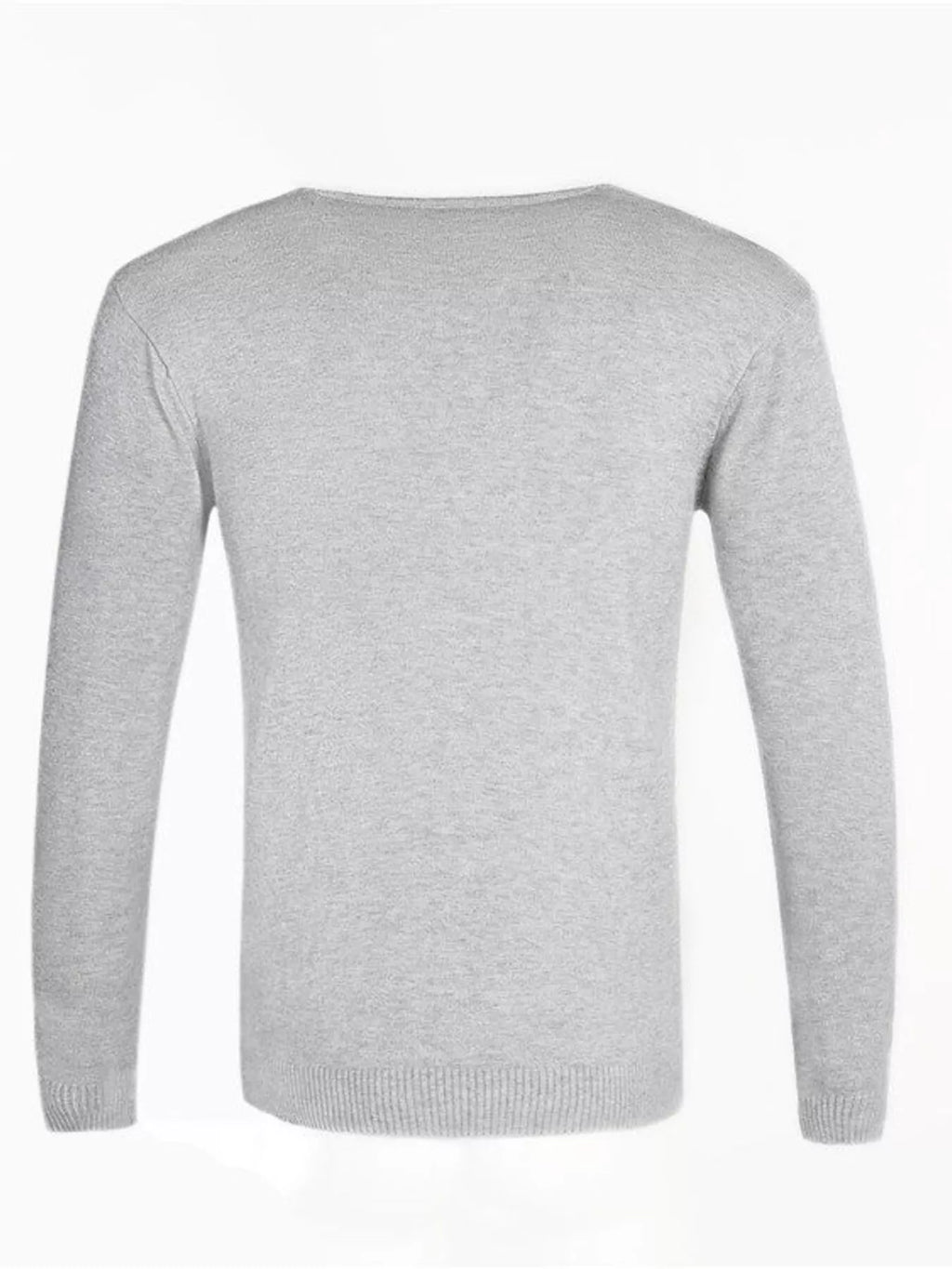 Men's Plus Size Solid Color Long Sleeve Knit Top