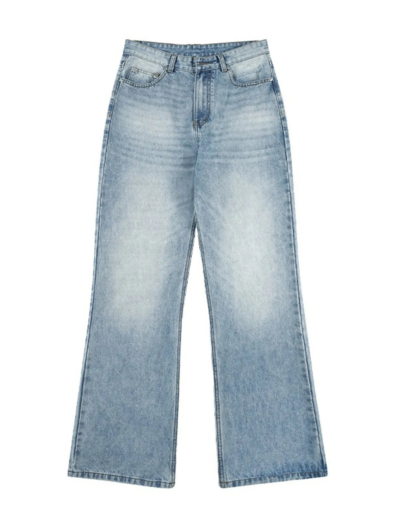 Men's Full Size Washed Wide Leg Jeans Plus Size