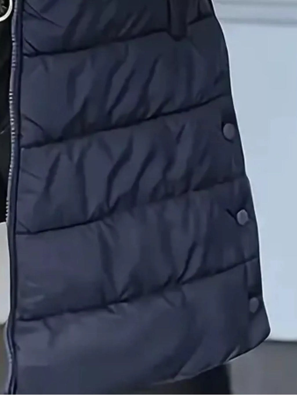 Zip Up Longline Hooded Puffer Vest Coat