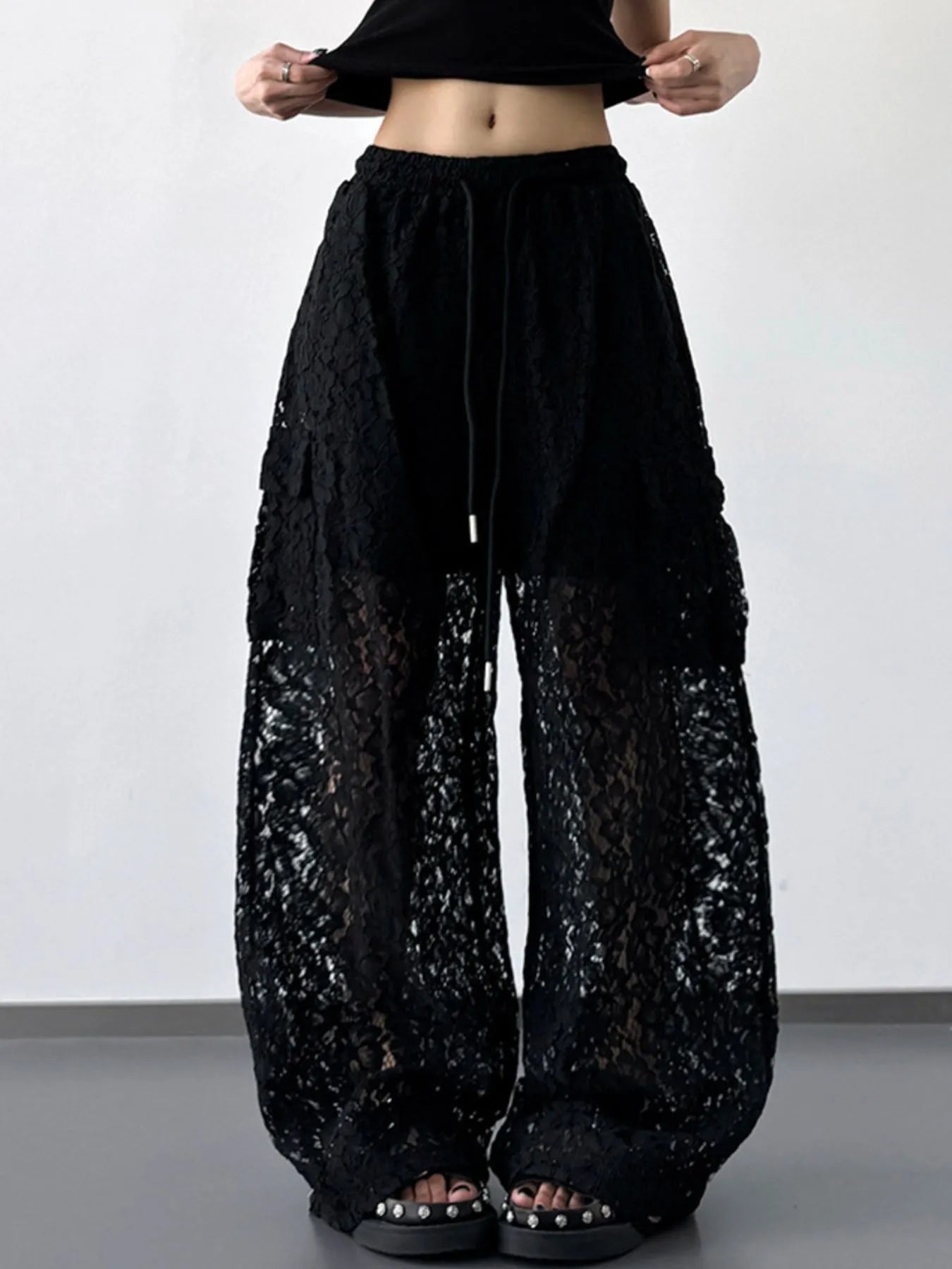 Lace Wide Leg Pants