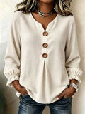 Waffle Knit Flounce Sleeve Top