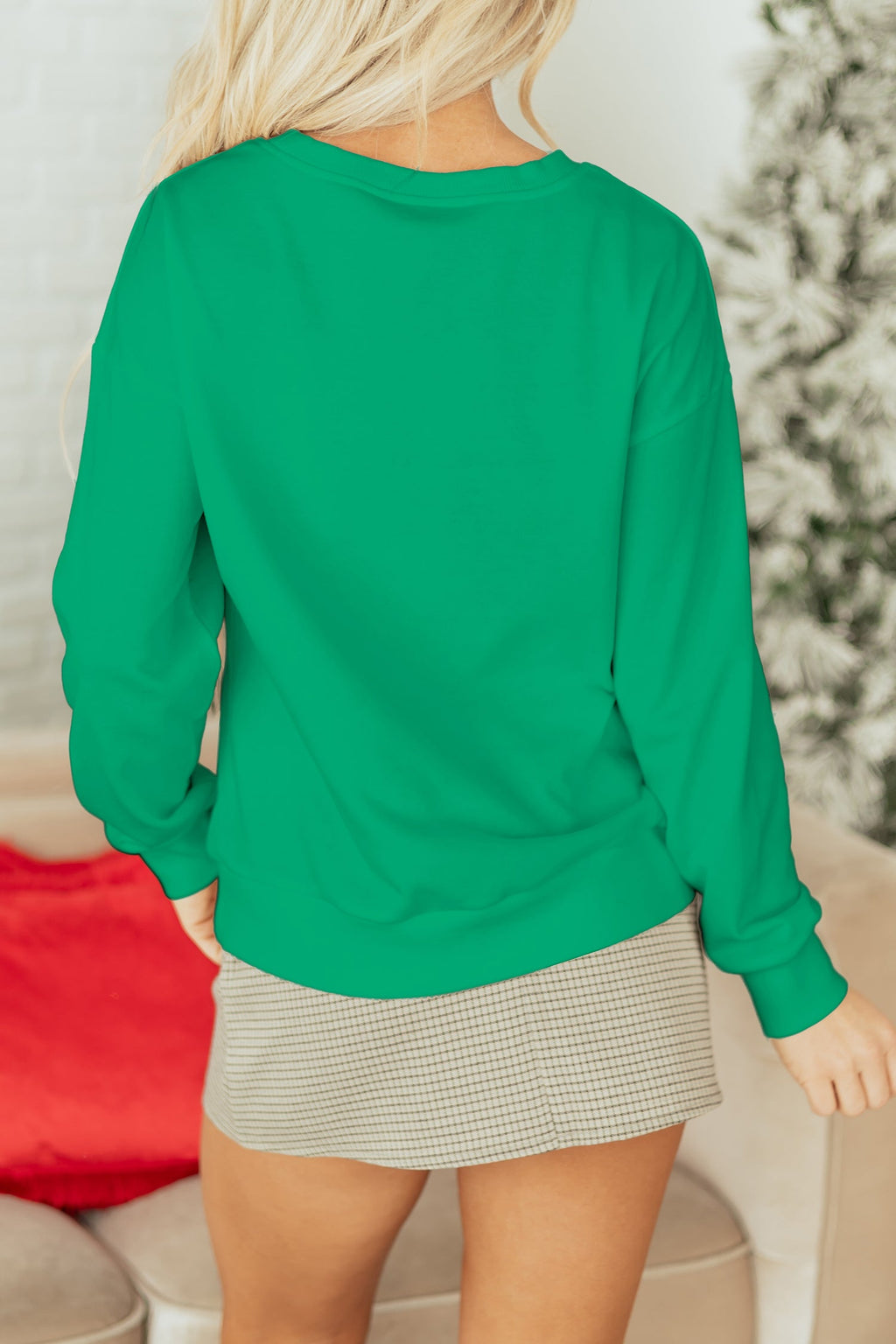 Sea Green Plaid MERRY Christmas Vacation Sweatshirt