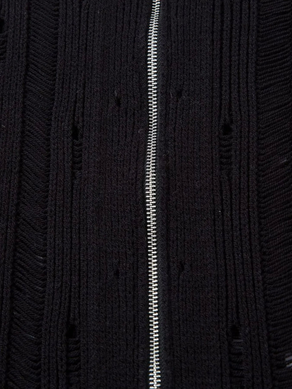 Men's Zip Up Openwork Cardigan