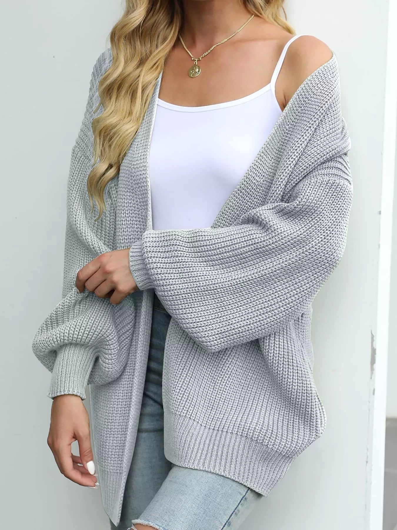 Chunky Knit Open Front Cardigan