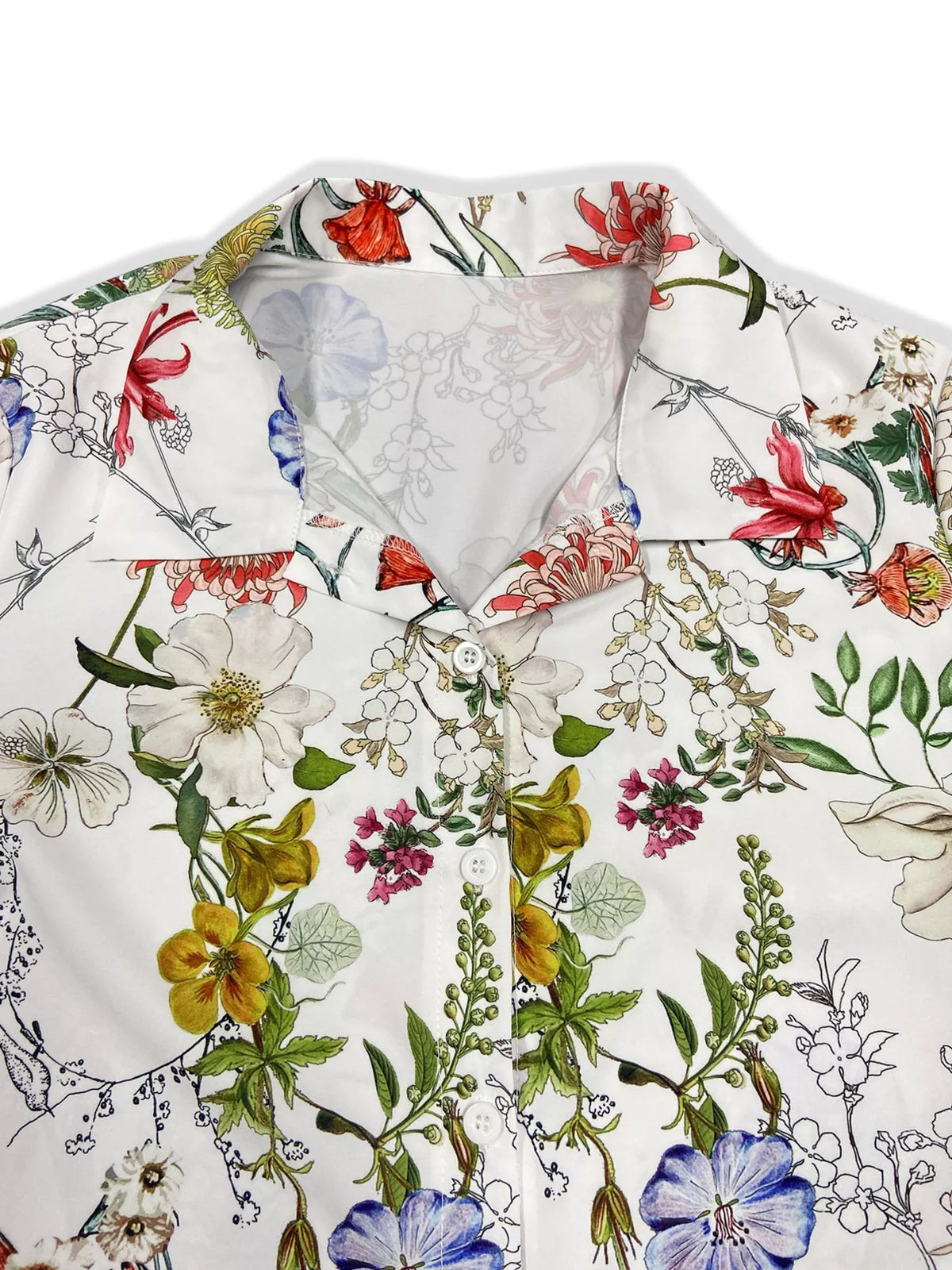 Floral Print Button-Down Shirt