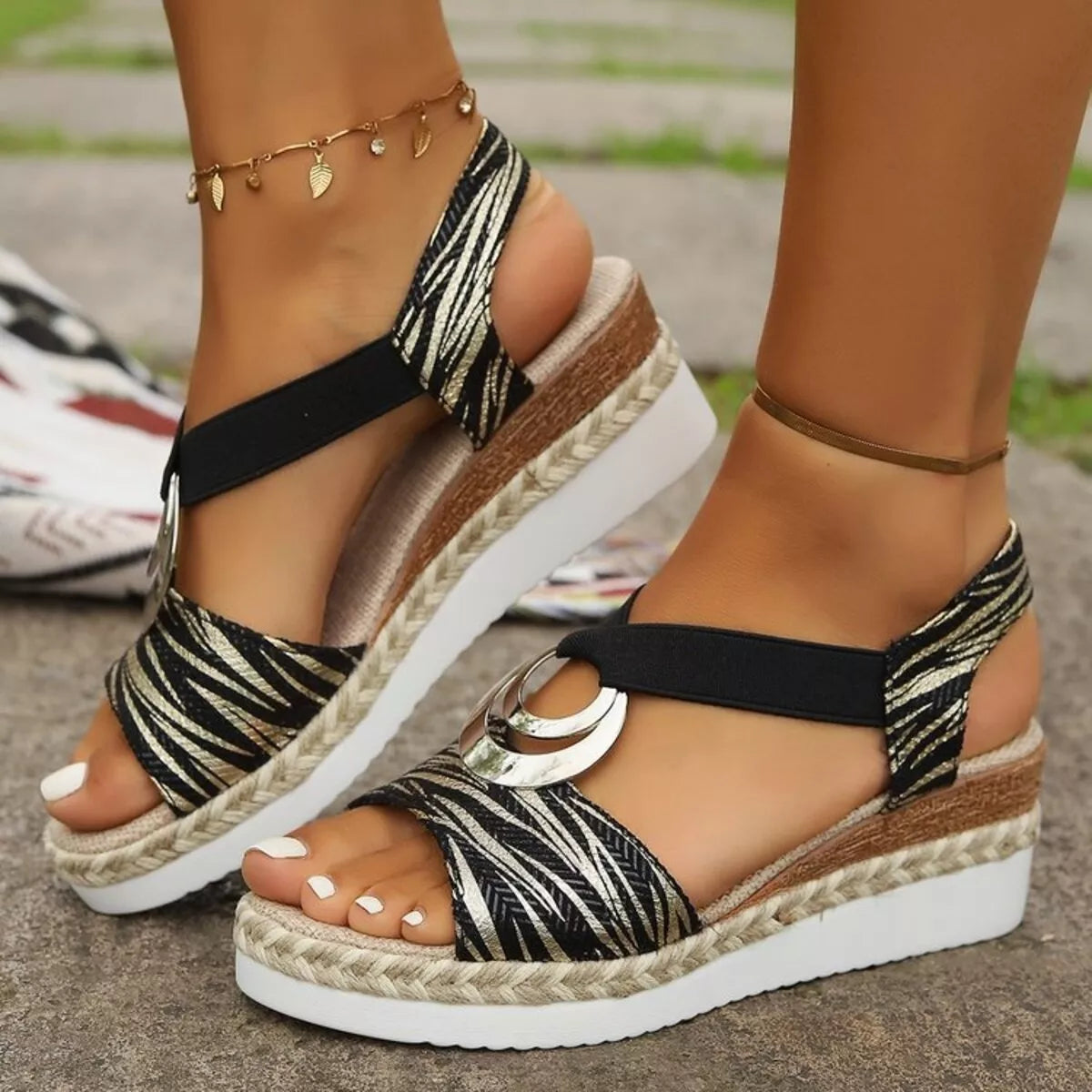 Open Toe Wedge Sandals
