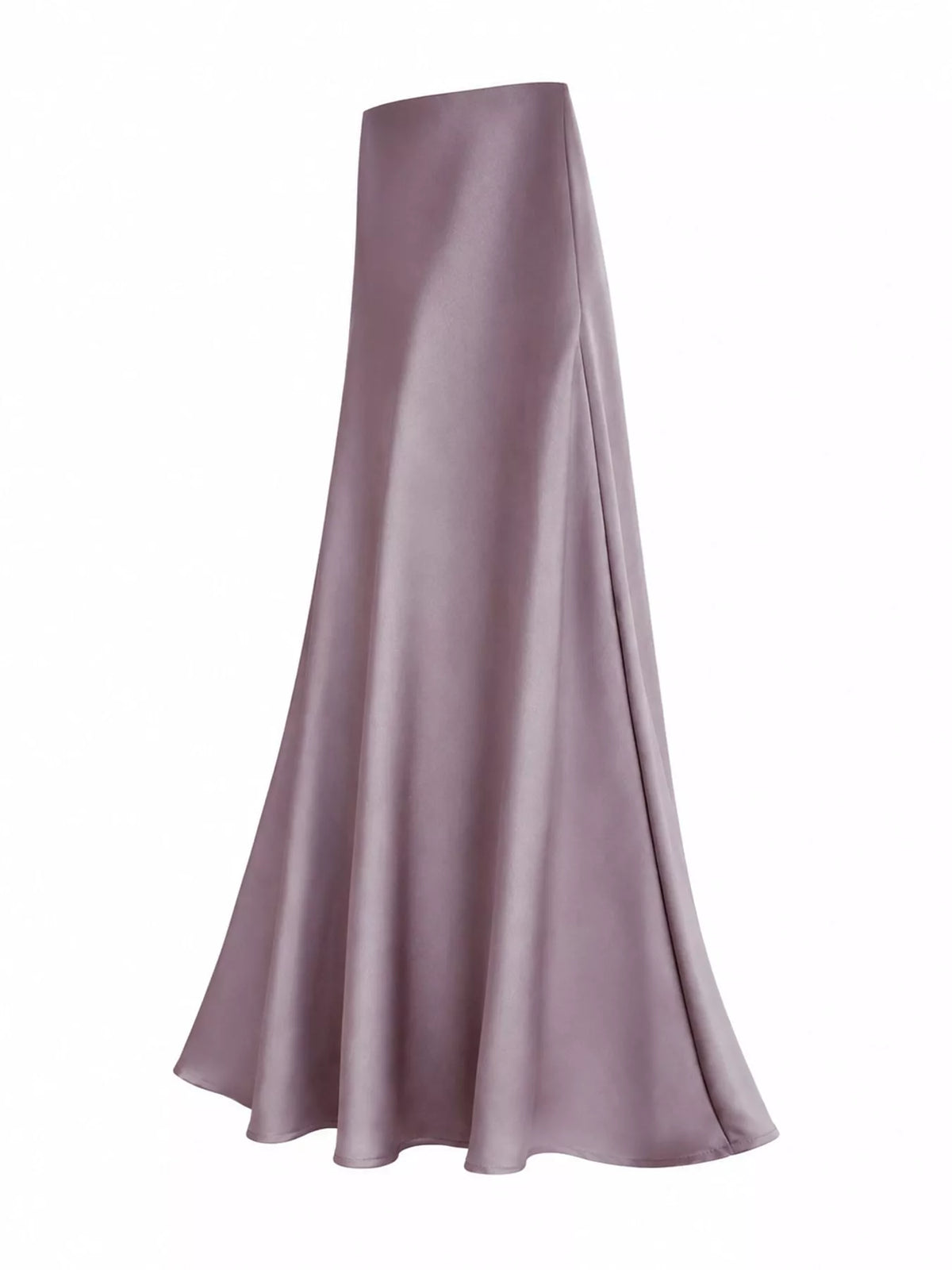 Full Size High-Waisted Satin Midi Skirt Plus Size