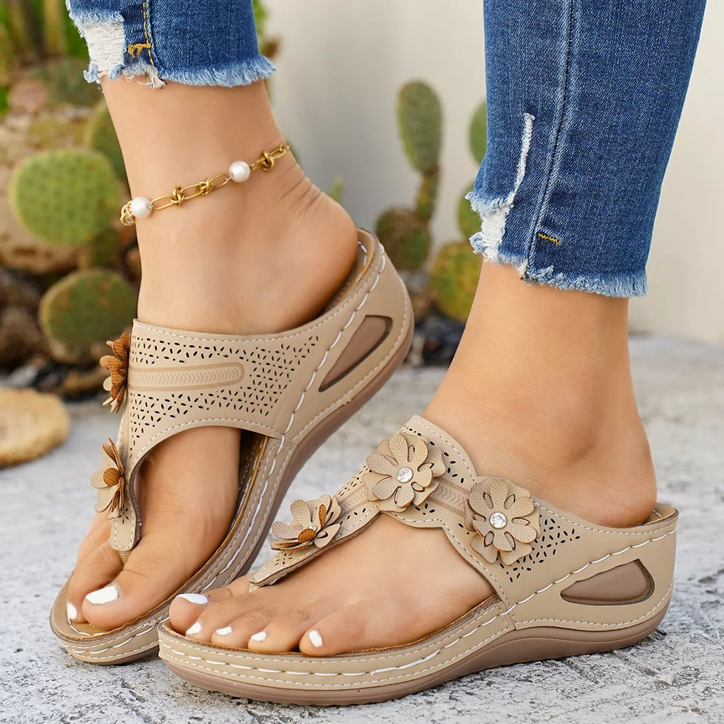 Toe Post Wedge Sandals