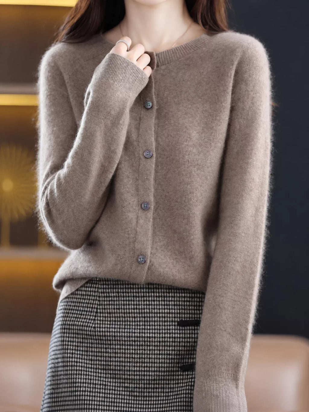Button-Down Long Sleeve Cardigan