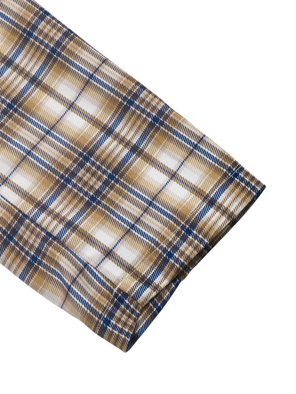Relaxed Plaid Blazer with Pockets and Button Closure