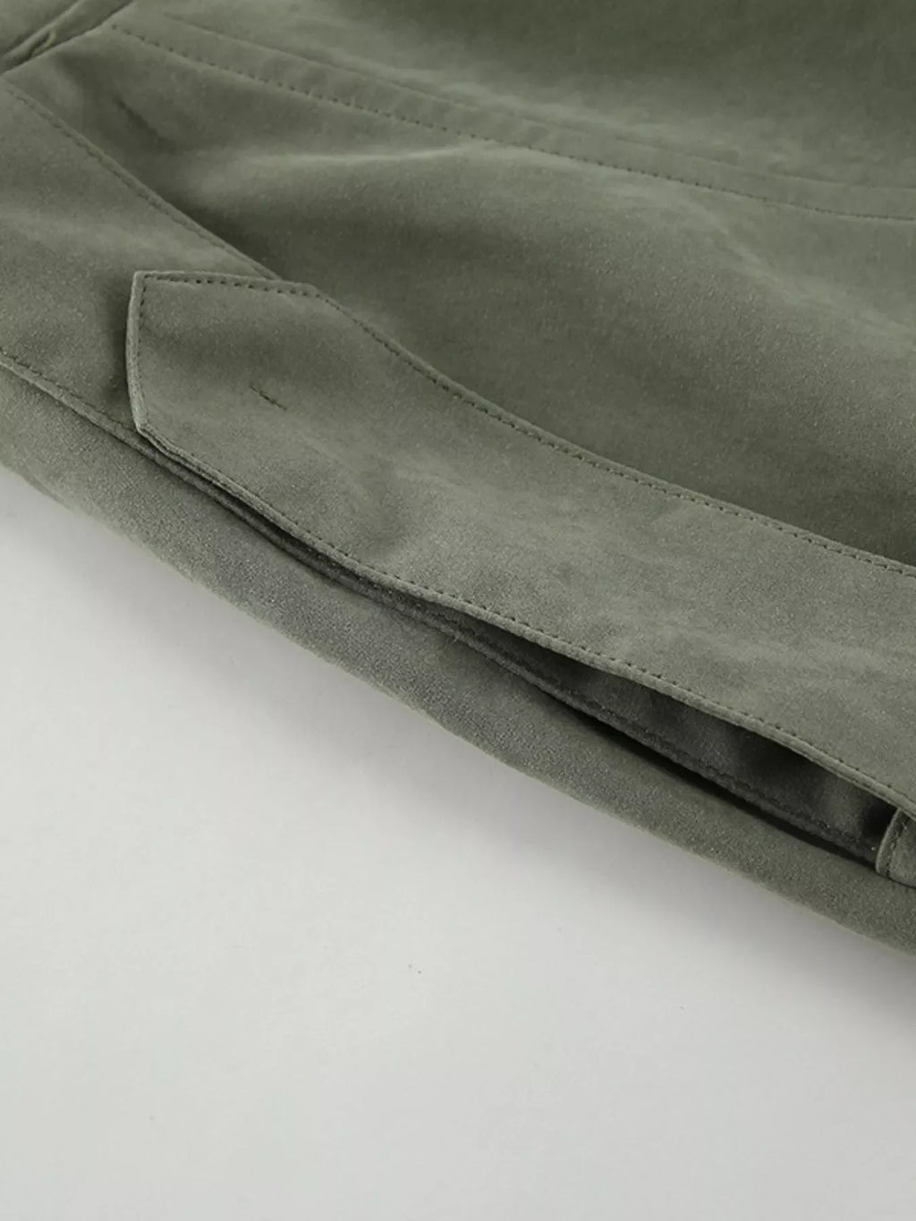 Lapel Collar Belted Cropped Trench