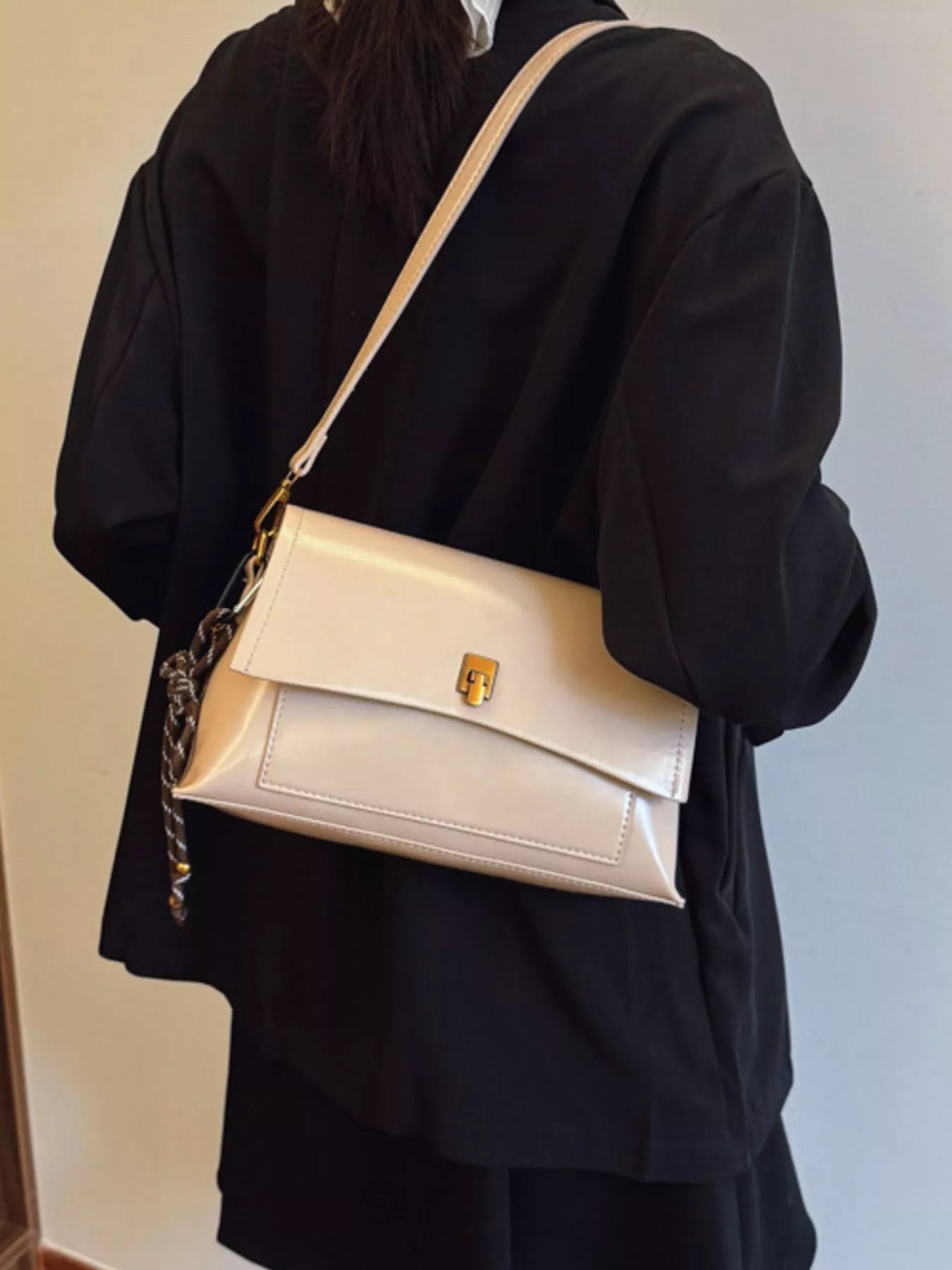 Leather Flap Shoulder Bag