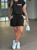 Short Sleeve Top and Shorts Set