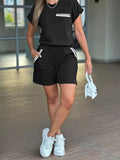 Short Sleeve Top and Shorts Set