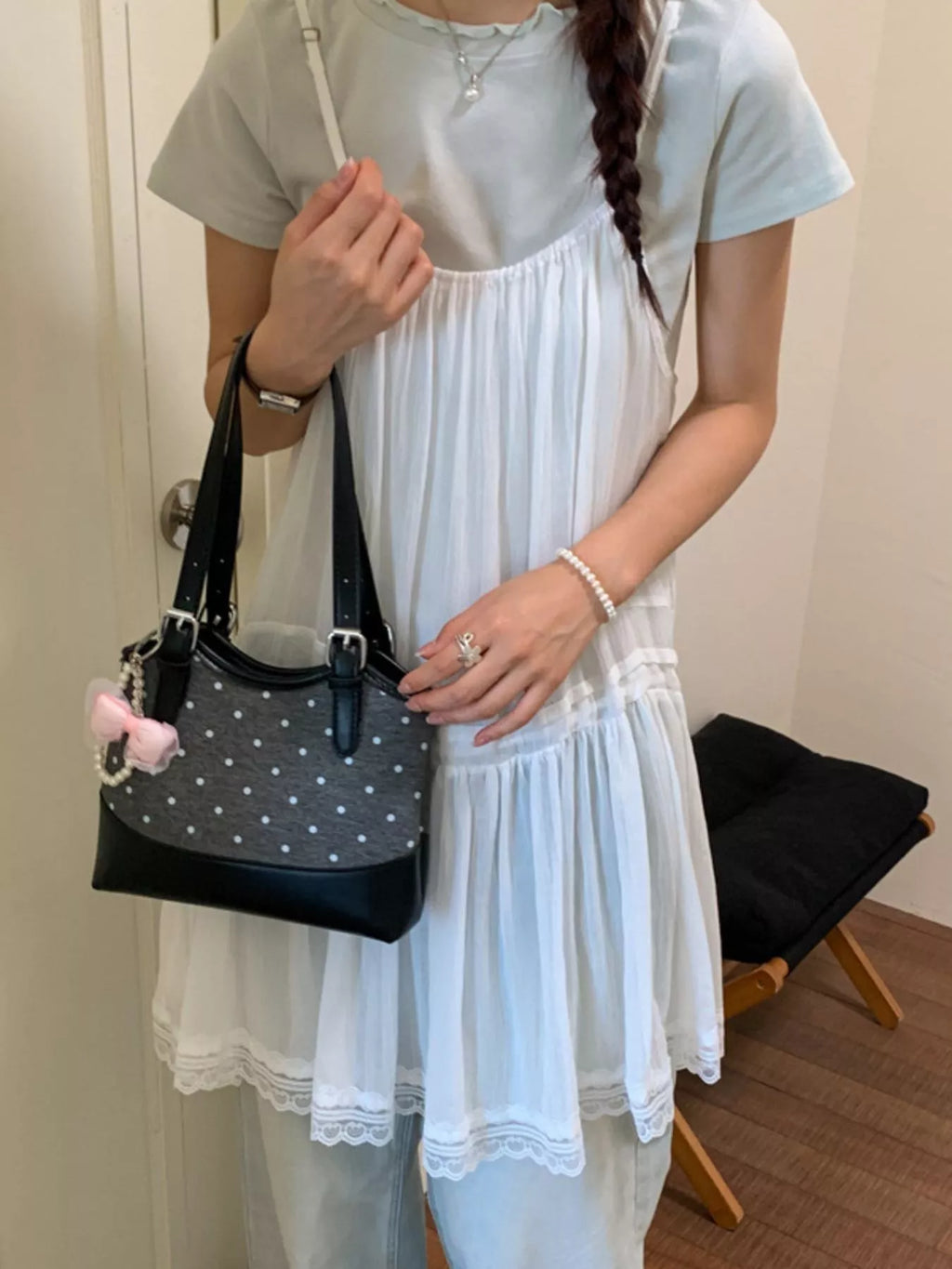 Polka Dot Shoulder Bag