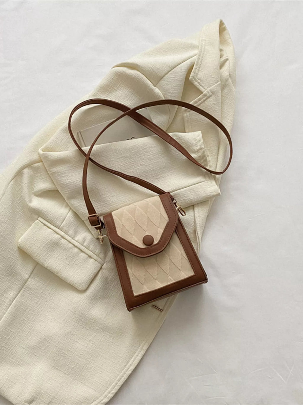 Adjustable Strap Flap Crossbody Bag