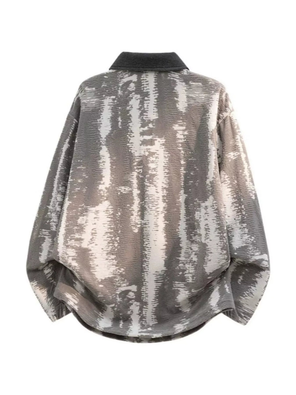 Men's Plus Size Lace Up Long Sleeve Blouse