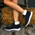 Lace Up Round Toe Boots
