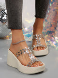 Open Toe Platform Wedge Sandals