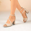 Peep Toe Block Heels Sandals