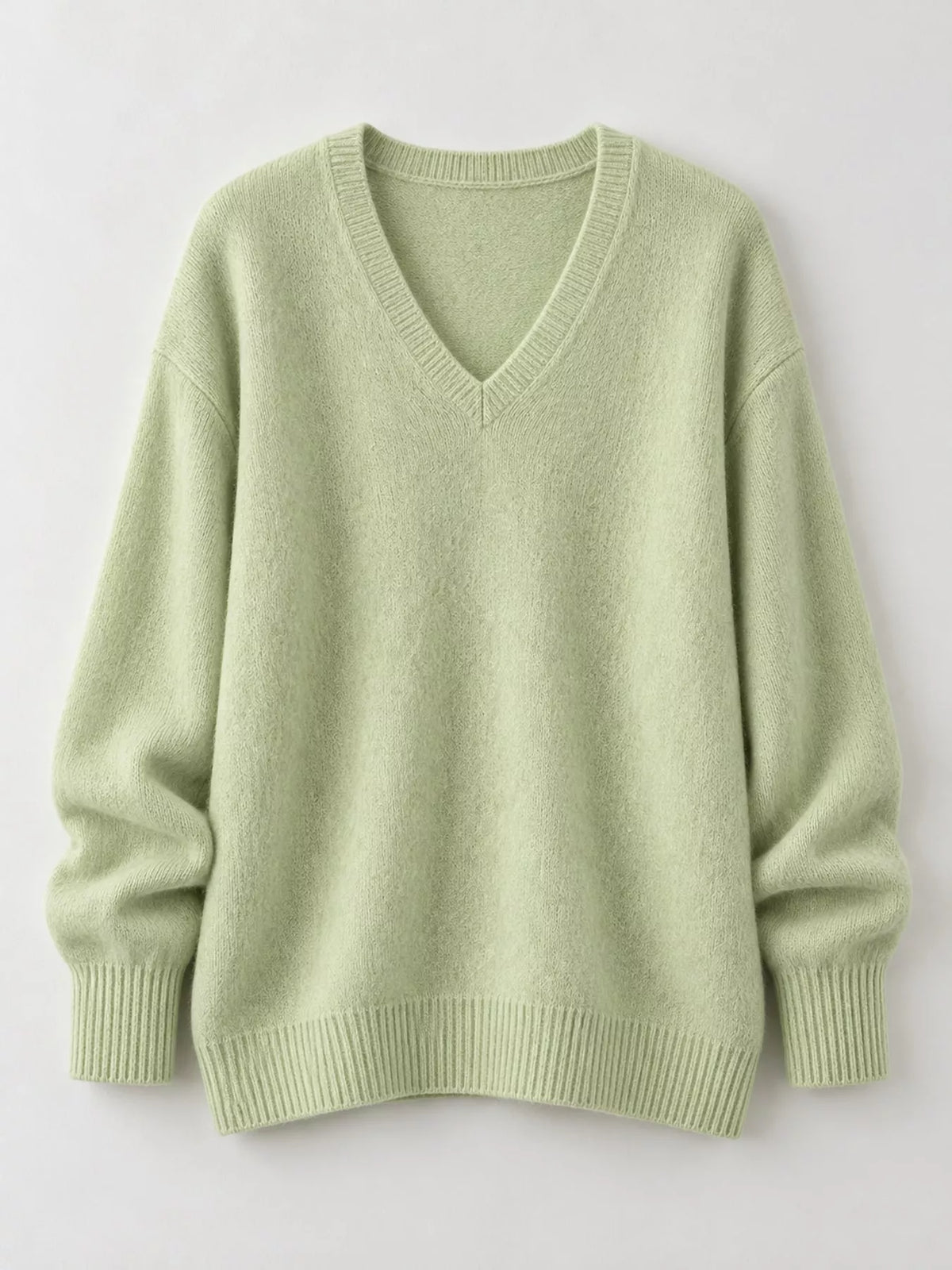 V-Neck Dropped Shoulder Sweater