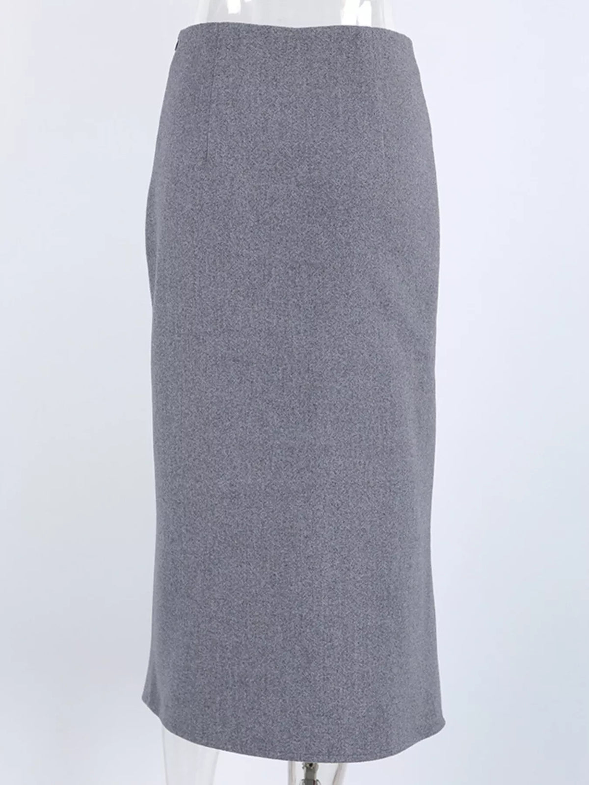 High-Waisted Wrap Midi Skirt