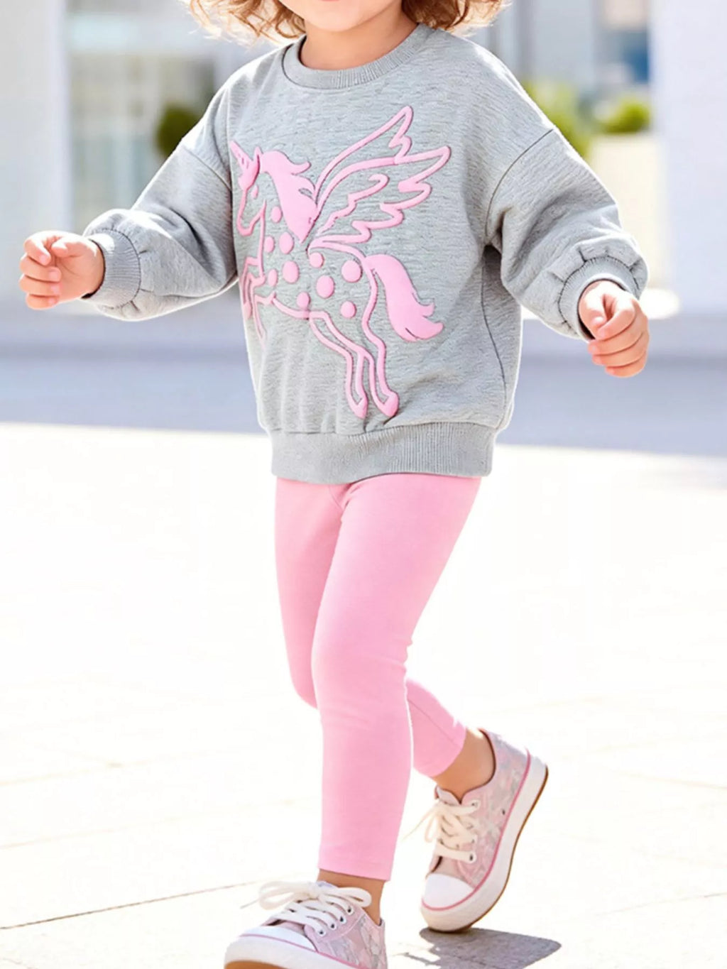 Children's Unicorn Graphic Sweatshirt and Leggings Set