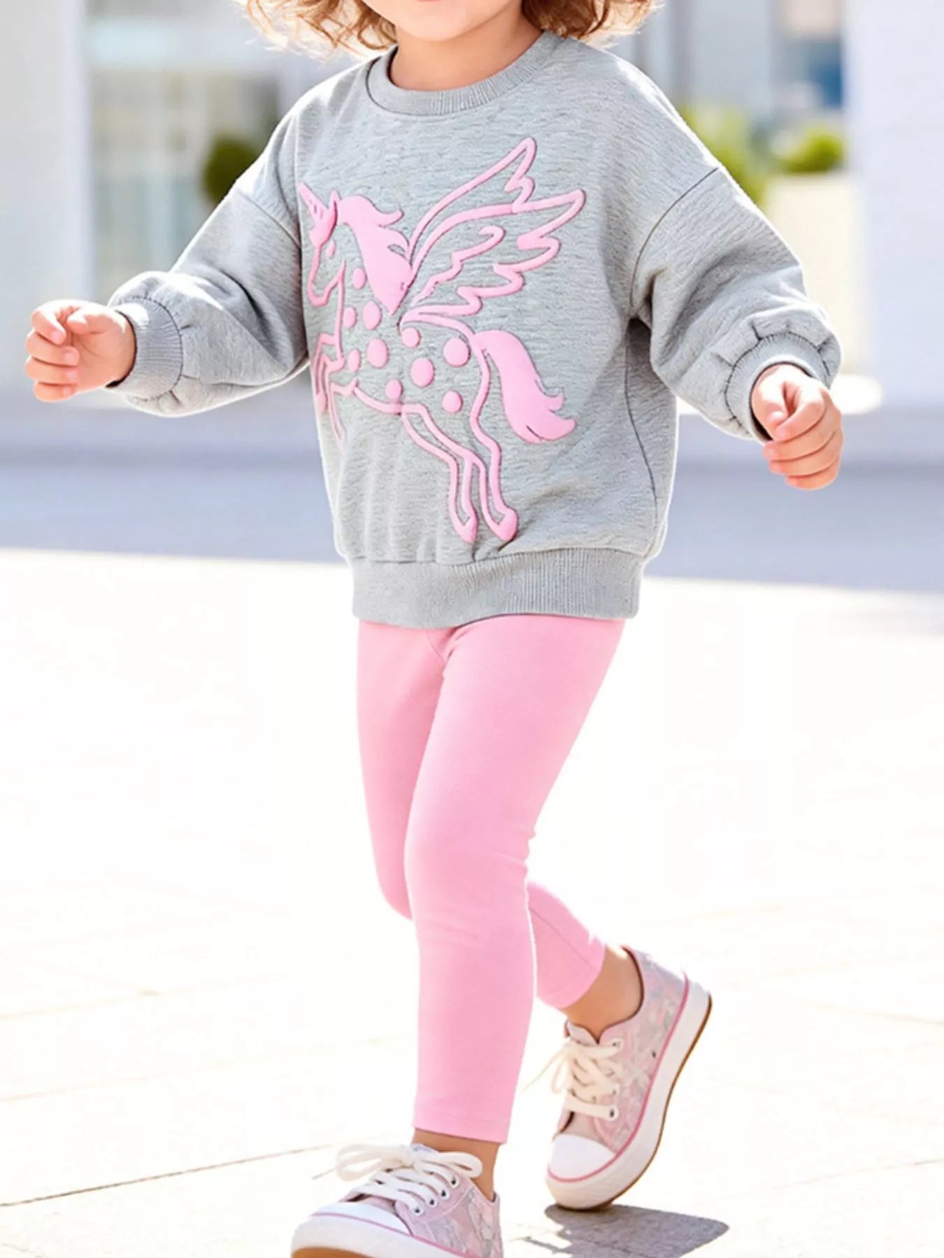 Children's Unicorn Graphic Sweatshirt and Leggings Set