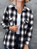 Full Size Plaid Button-Up Long Sleeve Shirt Plus Size