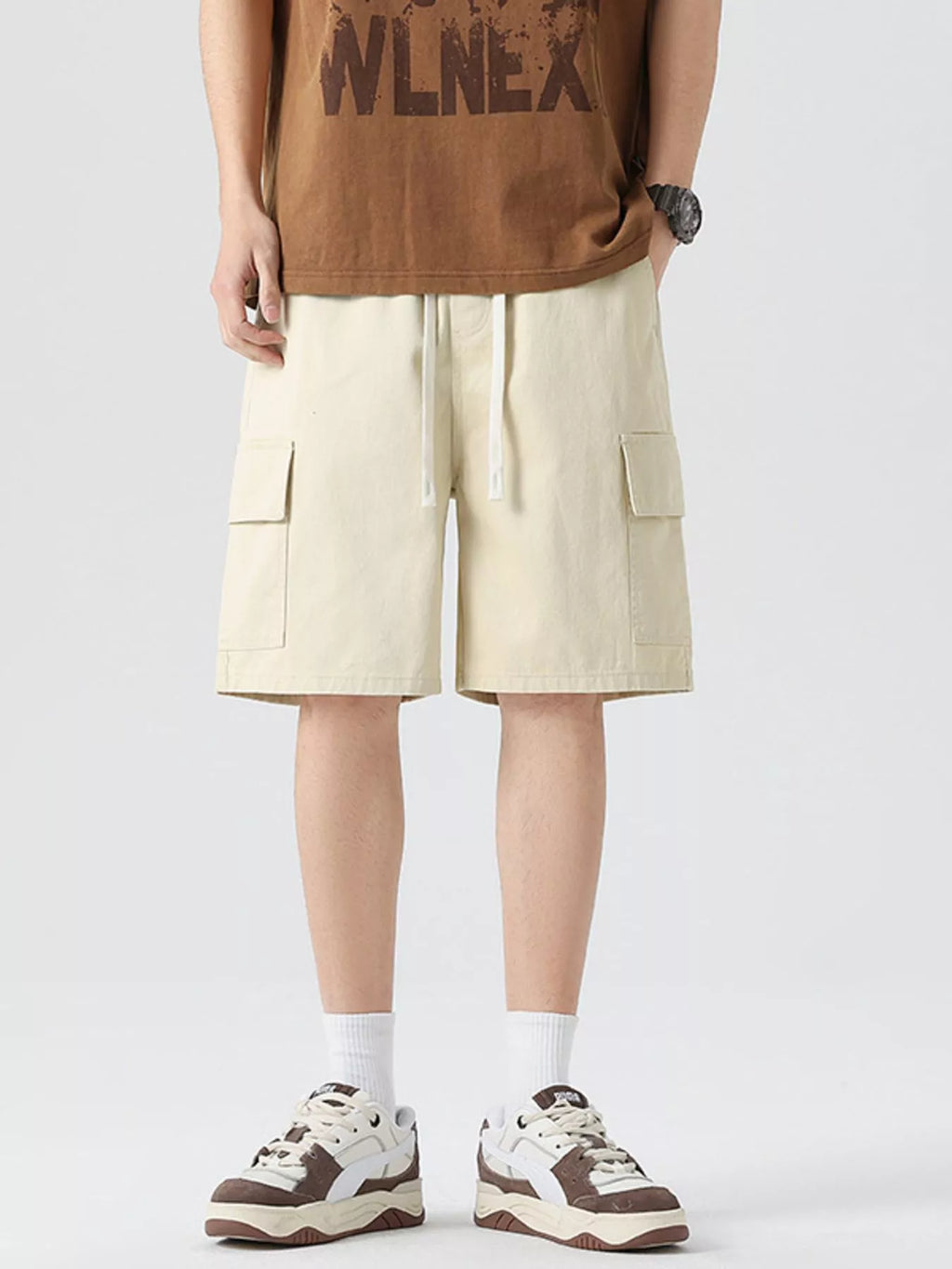 Men's Full Size Drawstring Loose Fit Shorts Plus Size