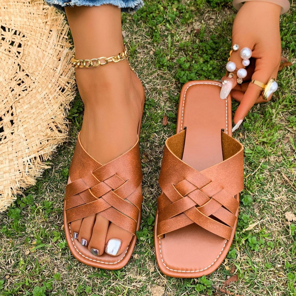 Woven Open Toe Sandals