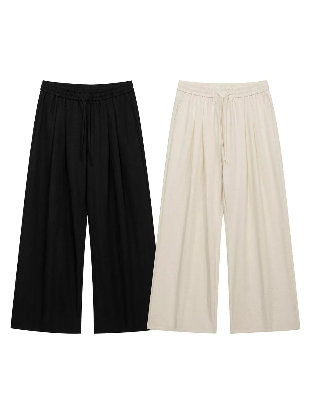 Men's Wide-Leg Drawstring Pants