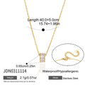 Geometric Zircon Pendant Necklace Collection