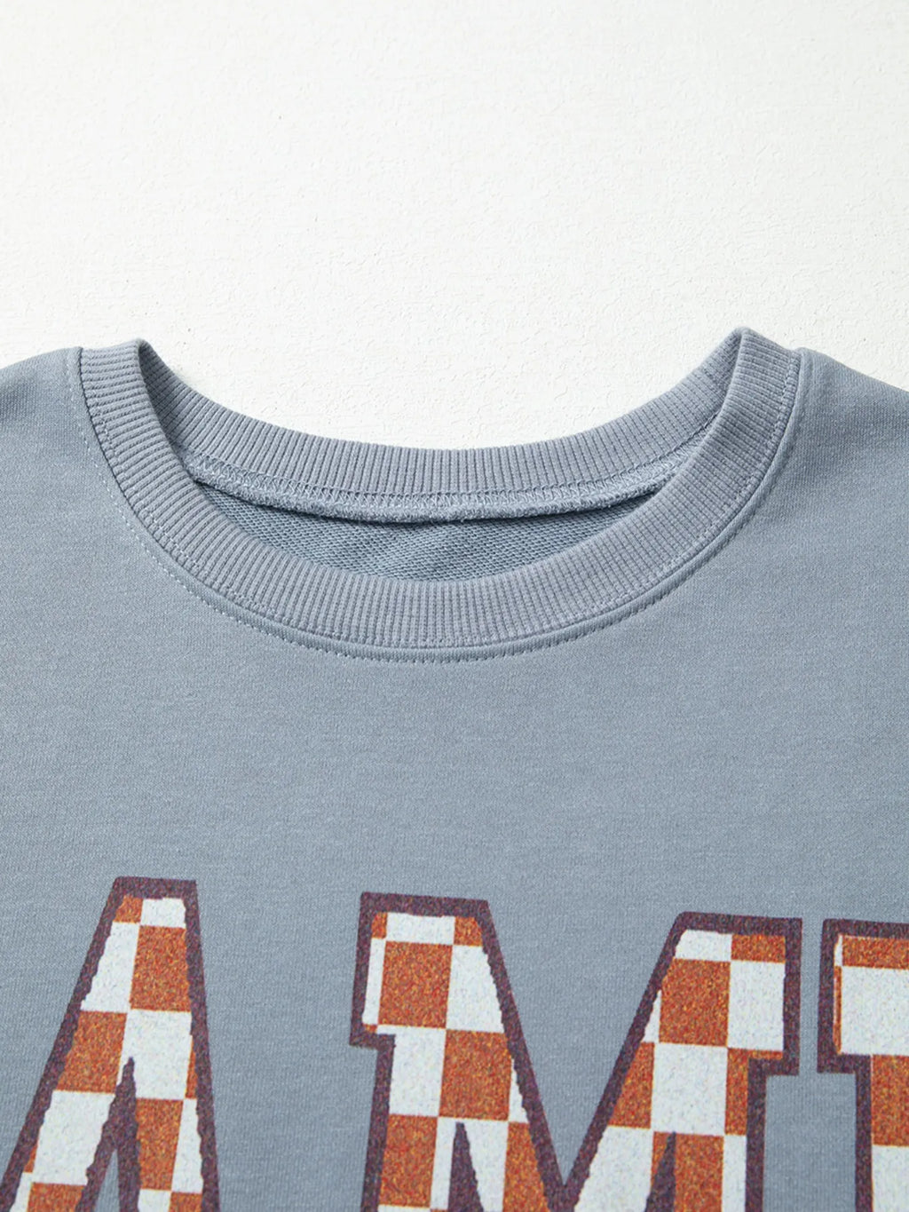 Checkered Oversized Sweatshirt