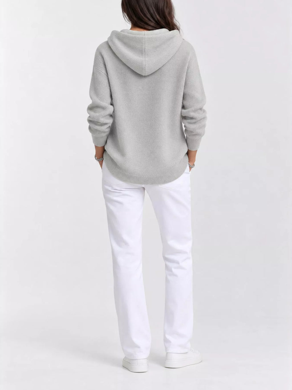 Full Size Hooded Button-Down Knit Cardigan Plus Size