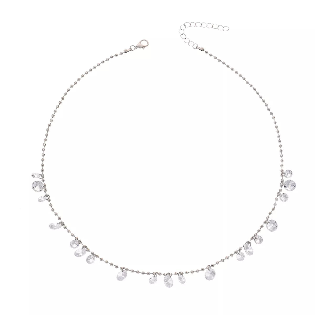 Sparkling Zircon Drop Necklace